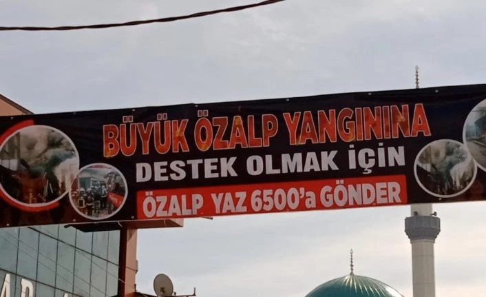Özalp ilçesinde iş yerleri yanan esnaf için kampanya