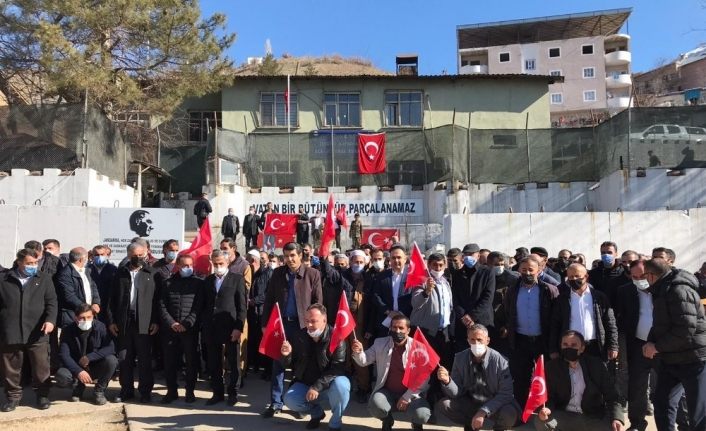 Şemdinli’de PKK terör örgütüne kınama