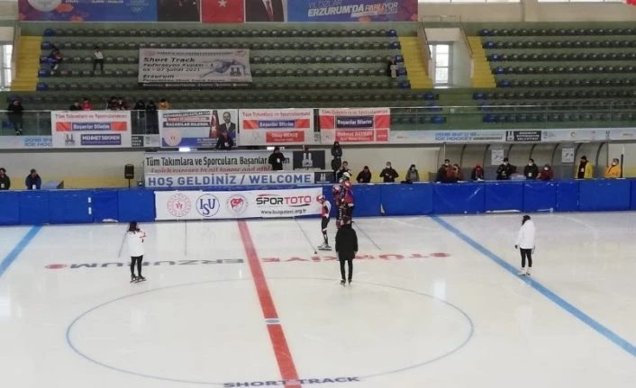Short track kupası yarışları Erzurum’da başladı