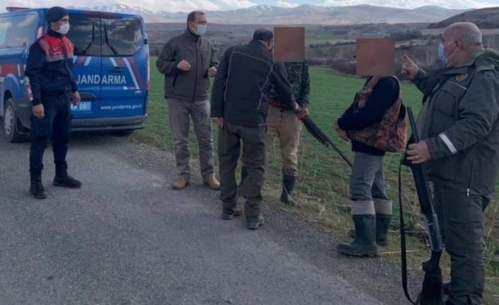 Sokağa çıkma kısıtlamasında ava giden 6 şahıs yakalandı