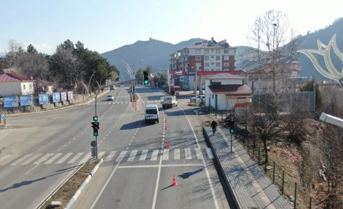 Tunceli’de trafik ekiplerinden drone ile denetim