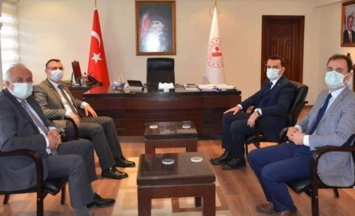 Üzümlü protokolü ve hâkim, savcılardan Kaymakam Çelik’e ziyaret