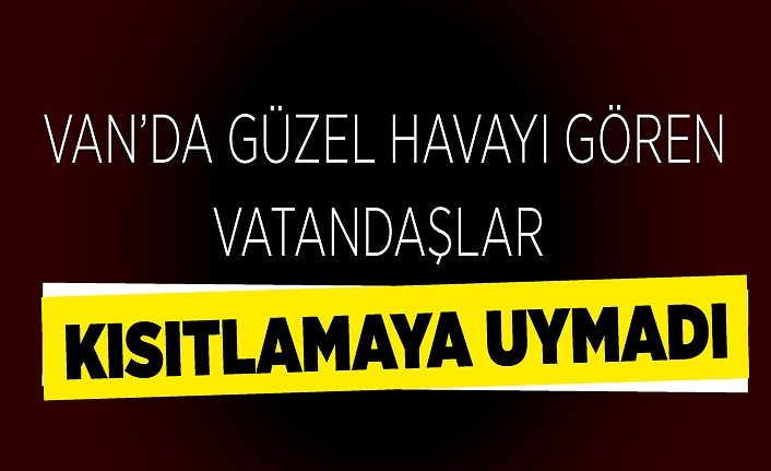 Van’da güzel havayı gören vatandaşlar kısıtlamaya uymadı