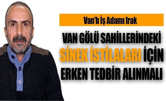 Van’lı İş Adamı Irak, Van Gölü sahillerindeki sinek istilaları için erken tedbir alınmalı