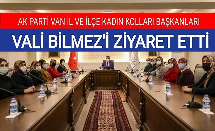 Ak Parti Van İl ve İlçe Kadın Kolları Başkanları Vali Bilmez’i ziyaret etti