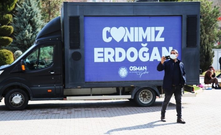 Battalgazi’de “Canımız Erdoğan” görseli büyük ilgi gördü