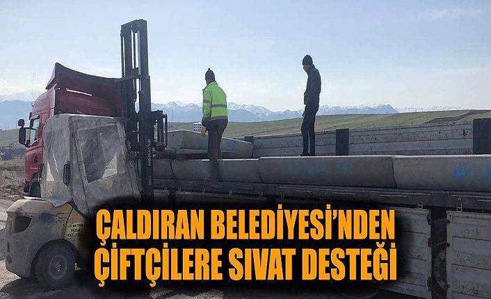 Çaldıran Belediyesi’nden çiftçilere sıvat desteği