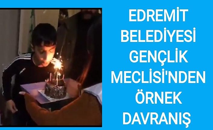 Edremit Belediyesi Gençlik Meclisinden örnek davranış