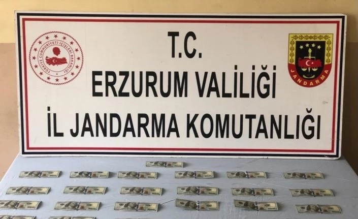 Erzurum’da 2 bin 500 sahte dolar ele geçirildi
