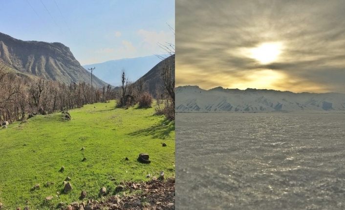 Hakkari’de iki mevsim bir arada