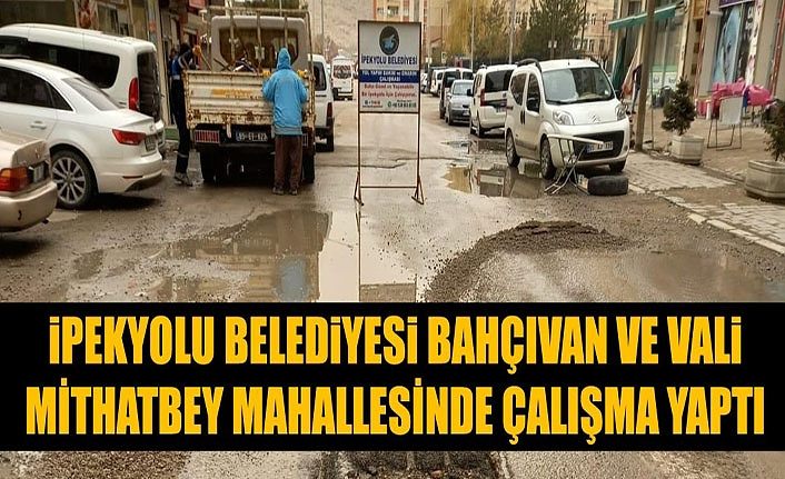 İpekyolu Belediyesi Bahçıvan ve Vali Mithatbey Mahallesinde çalışma yaptı