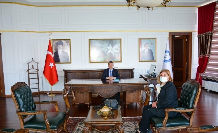 Edremit Kaymakamı Türkman, İlçe Milli Eğitim Müdiresi Yörük’ü kabul etti