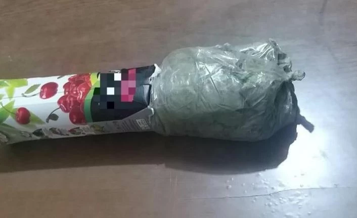 Meyve suyu kutusu içerisinde uyuşturucu ele geçirildi