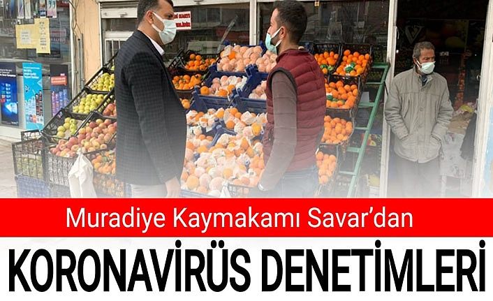 Muradiye Kaymakamı Savar'dan koronavirüs denetimleri