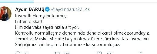 Pandemide vaka sayısının arttığı Malatya’da uyarı