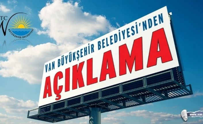 Van Büyükşehir Belediyesi vatandaşları uyardı