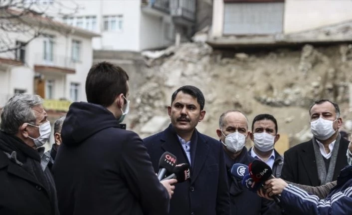 Çevre ve Şehircilik Bakanı Kurum: Açelya Apartmanı ve etrafındaki apartmanlar şu an için risk altında