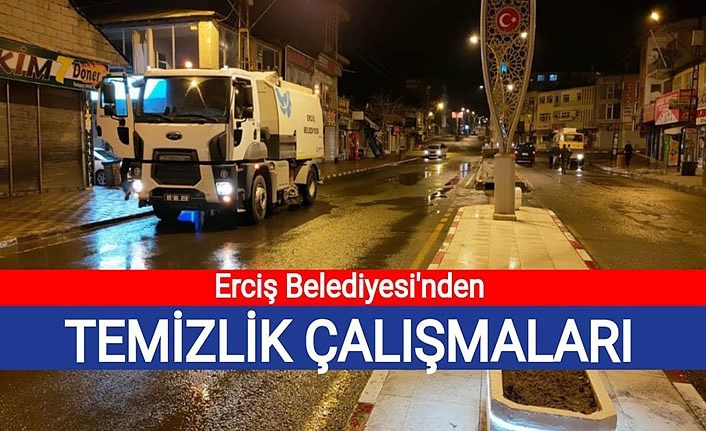 Erciş Belediyesi’nden temizlik çalışmaları