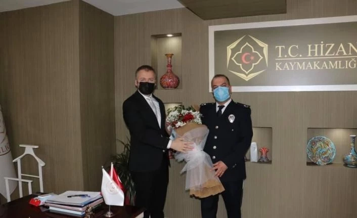 Kaymakam Yelek emniyet mensuplarını kabul etti
