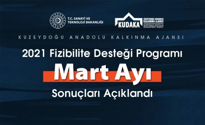 KUDAKA 2021 yılı fizibilite desteği programı Mart ayı sonuçları açıklandı