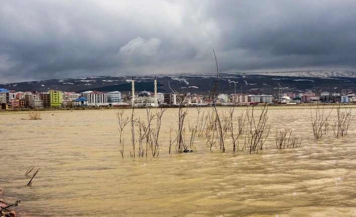 Kura Nehri taştı, tarım arazileri sular altında kaldı