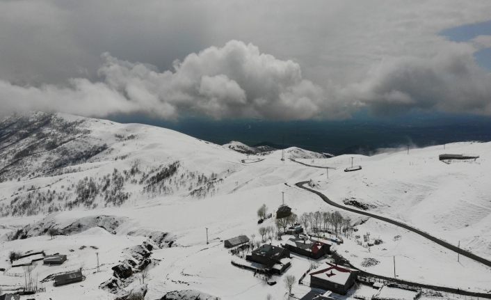 Muş’ta yüksek kesimdeki köyler beyaza büründü