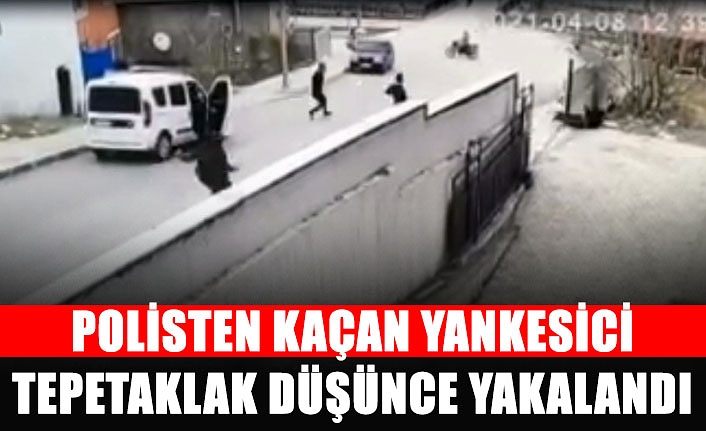 Van'da polisten kaçan yankesici tepetaklak düşünce yakalandı