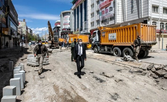 Van Valisi Bilmez, prestij cadde çalışmalarını inceledi