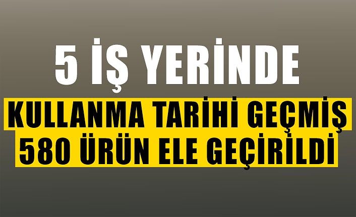 Van'da 5 iş yerinde kullanma tarihi geçmiş 580 ürün ele geçirildi