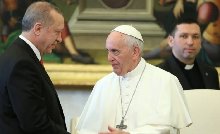 Cumhurbaşkanı Erdoğan, Papa Fransuva ile İsrail