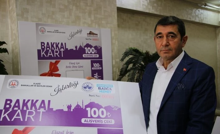 Elazığ’da yerel esnafa “Bakkal Kart” desteği