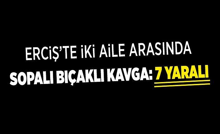 Erciş’te iki aile arasında sopalı bıçaklı kavga: 7 yaralı