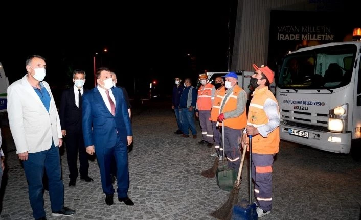 Malatya Büyükşehir ekipleri 7/24 görev başında