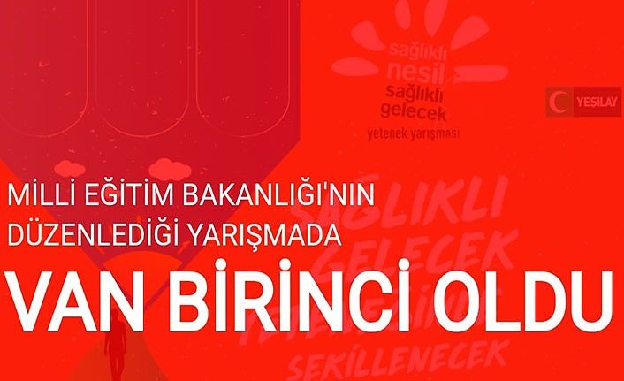 Milli Eğitim Bakanlığı'nın düzenlediği yarışmada Van birinci oldu