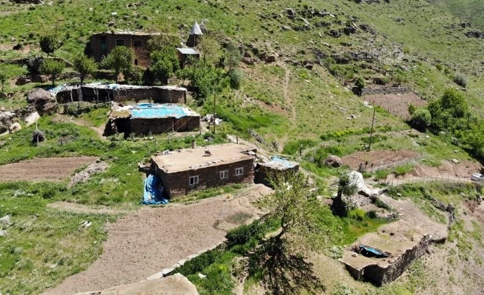 (Özel) 82 yaşındaki adam yıllardır tek başına köyde yaşıyor